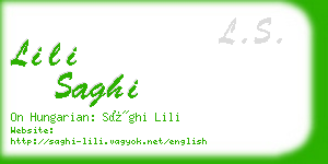 lili saghi business card